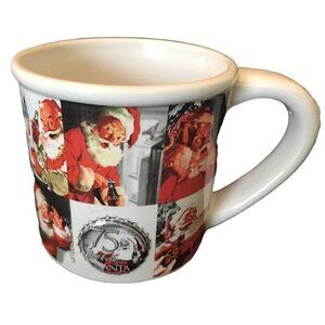 Coca-Cola 75th Anniversary Christmas Santa Coffee Mug 2006 4" Wide/ Tall